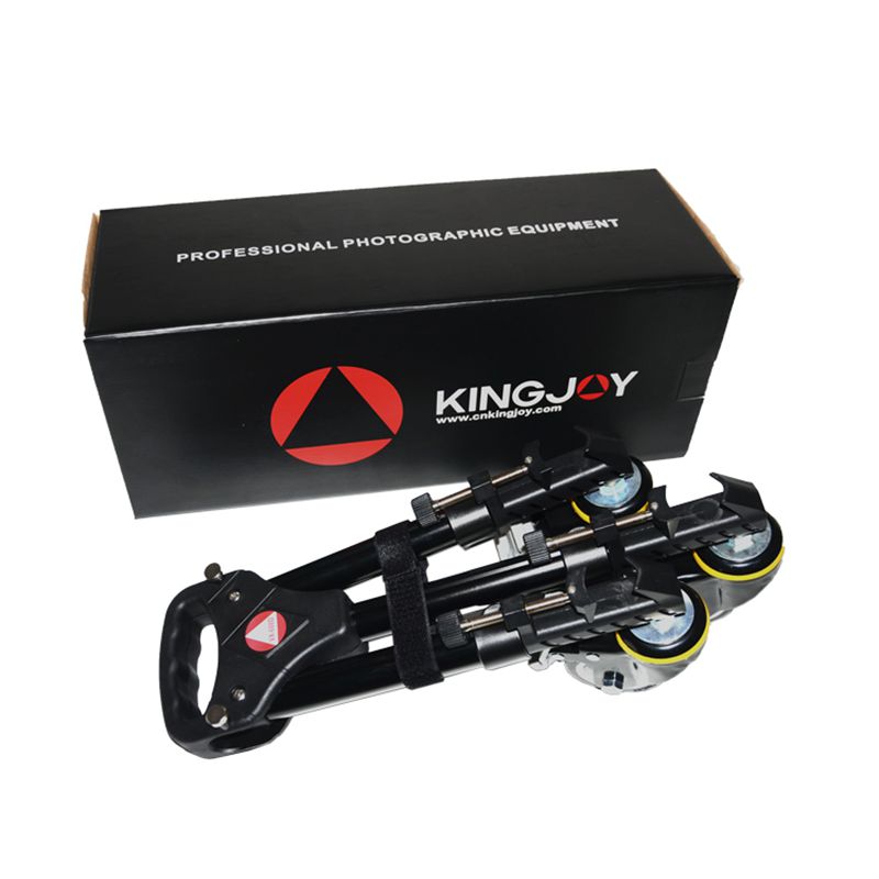 Kingjoy profesionální Heavy duty tři kola video stativ dolly slider VX-600 další příslušenství stativ