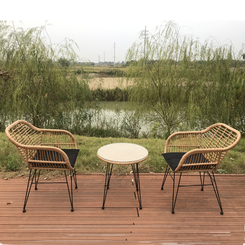 Sada pohovek Steel & Wicker 3ks