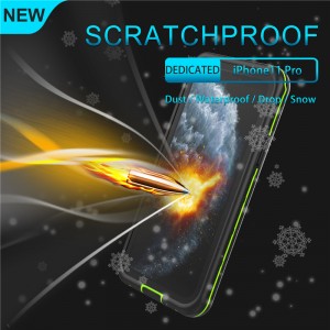 Univerzální vodotěsné pouzdro na vodotěsný telefon iphone vodotěsný telefon pro iphone 11 pro (black) s pevnou barvou back cover