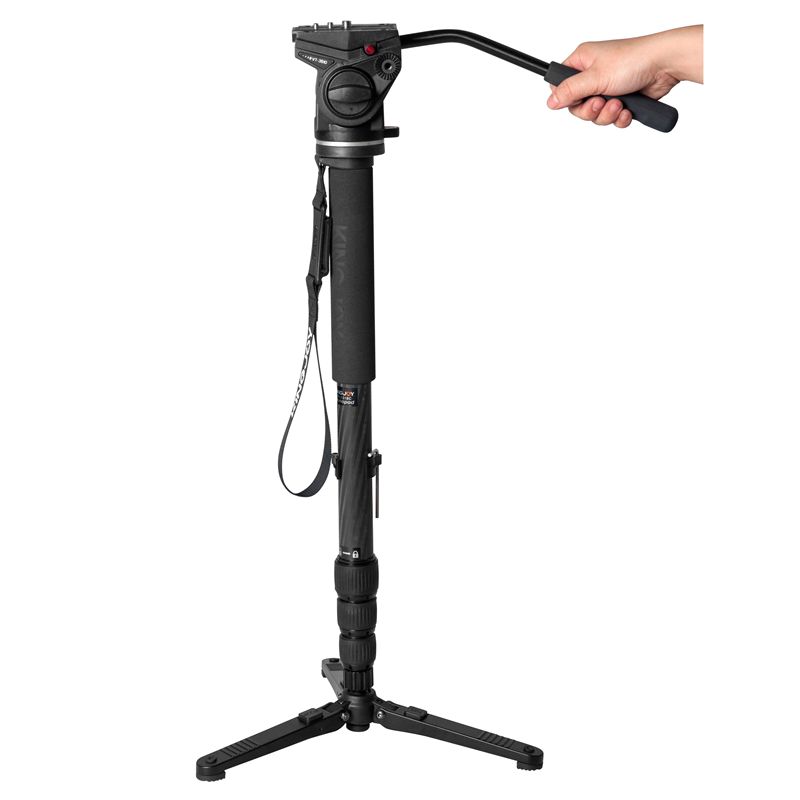 Hliníkový výsuvný monopod Kingjoy s mini stativovou základnou