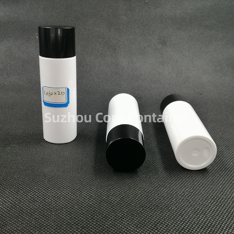 60ml Neck Size 20mm Pet Plastic Cosmetic Bottle with Screwing Cap