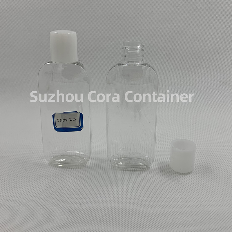 110ml Neck Size 20mm Pet Plastic Cosmetic Bottle with Screwing Cap