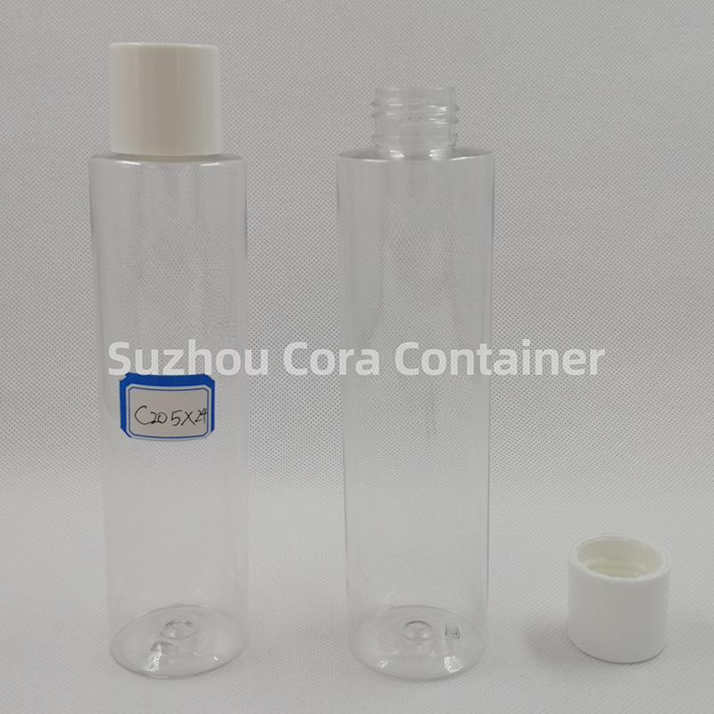 205ml Neck Size 24mm Pet Plastic Cosmetic Bottle with Screwing Cap