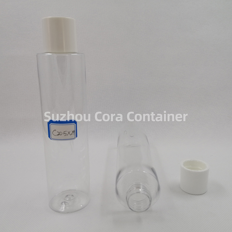 205ml Neck Size 24mm Pet Plastic Cosmetic Bottle with Screwing Cap