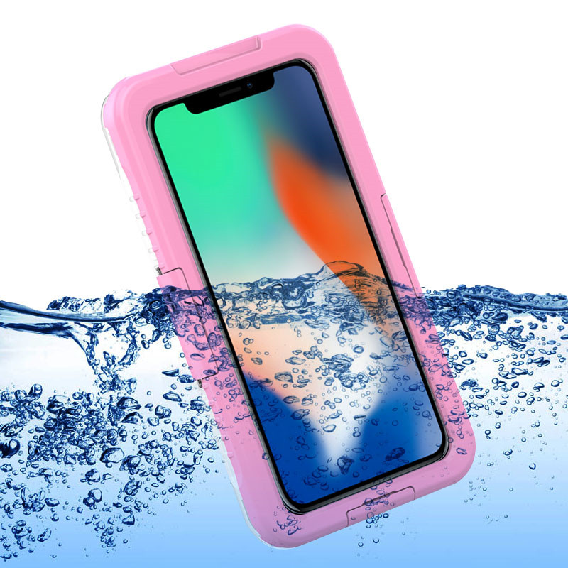 Dobrý voděodolný bedny suchá taška pro iphone XS Max mobilní telefon wterpryable bag (Pink)