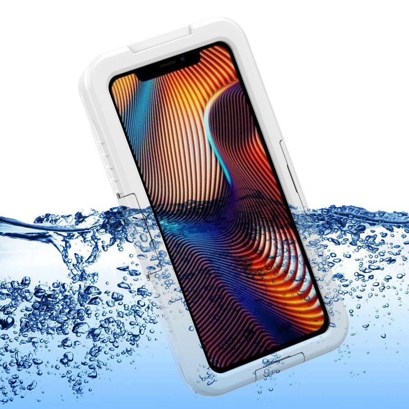 Nejlepší vodotěsný prášek odolný proti sněhu iphone XR případ (White)