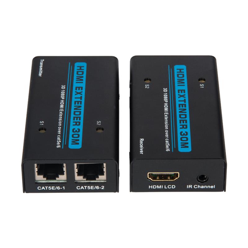 V1.3 HDMI Extender 30m přes duální kabel cat5e / 6 Podpora Full HD 1080P