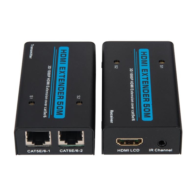 V1.3 HDMI Extender 50m přes duální kabel cat5e / 6 Podpora Full HD 1080P