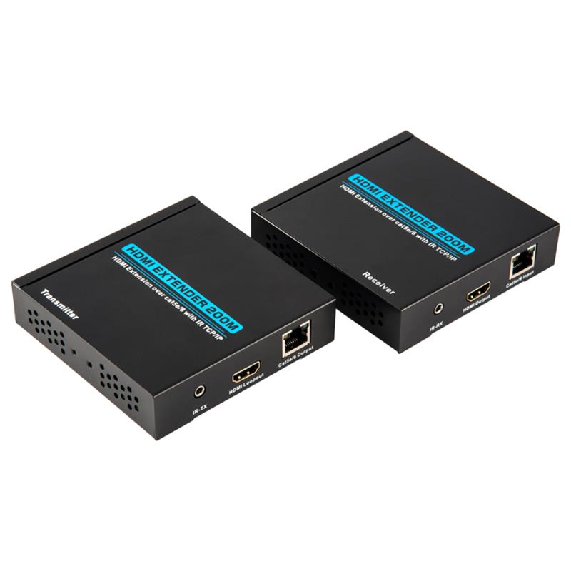 V1.3 HDMI Extender 200m přes jeden kabel cat5e / 6 Podpora Full HD 1080P POE