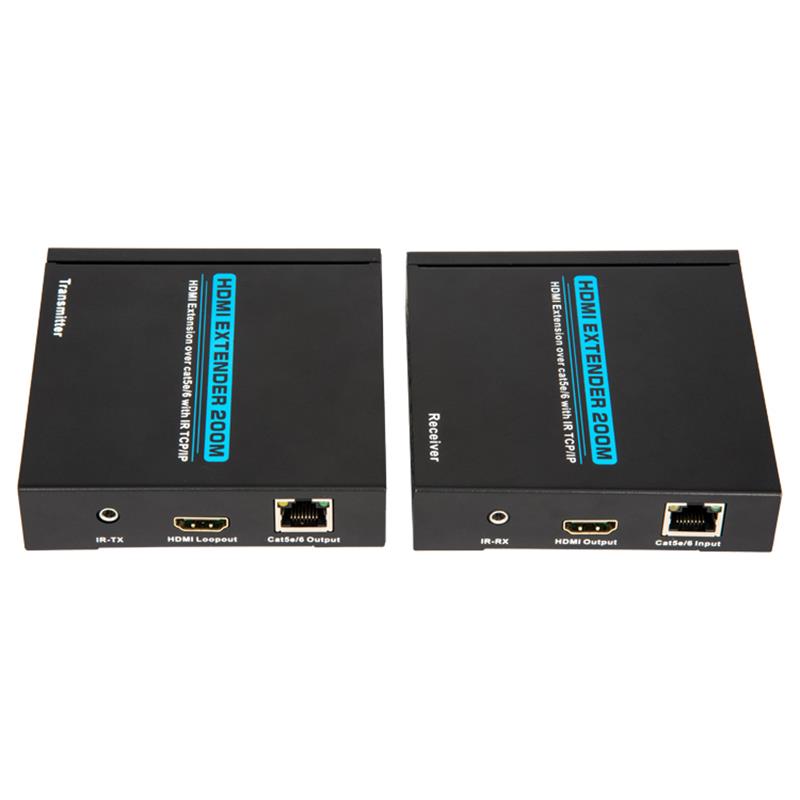 V1.3 HDMI Extender 200m přes jeden kabel cat5e / 6 Podpora Full HD 1080P POE