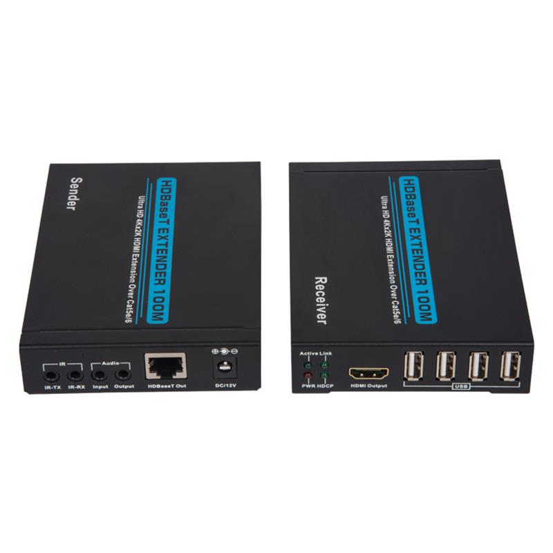 V1.4 4K HDBaset HDMI KVM Extender 100m nad single cat5e/6 cable100m@4Kx2K/30Hz