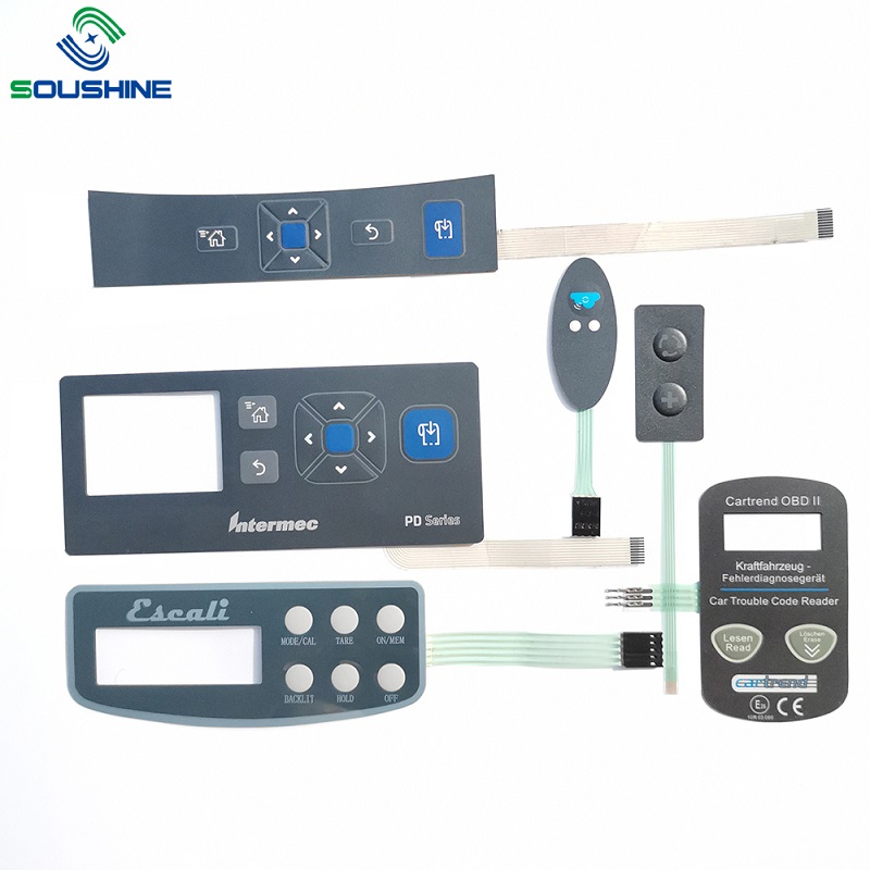 Vlastní vodotěsný prototyp Cafe Machine Membrane Switch with LED