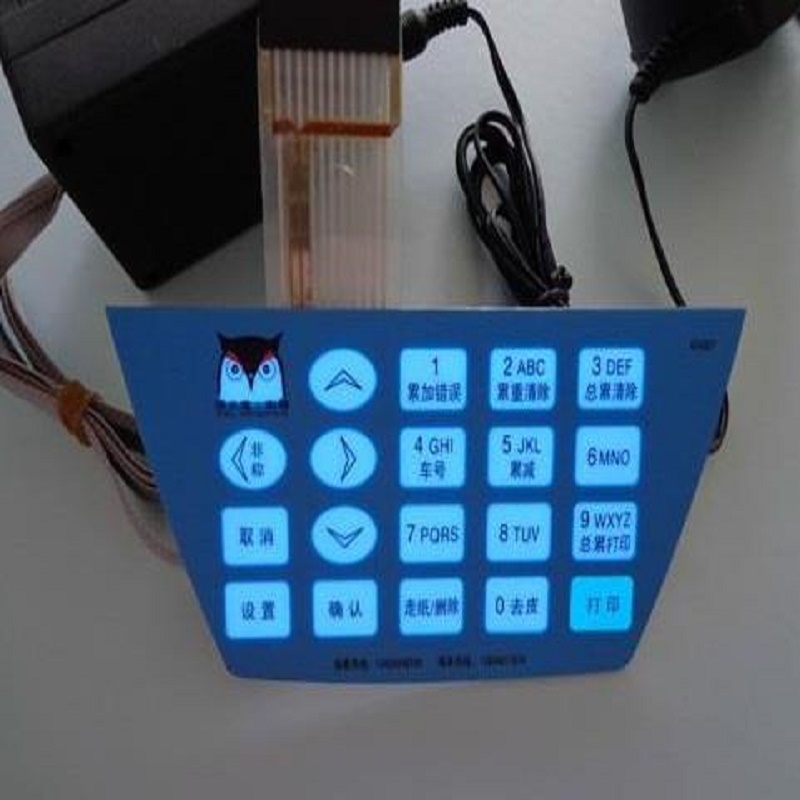 Čína OEM / ODM membránový spínač s klávesnicí LED podsvícení / membránový spínač