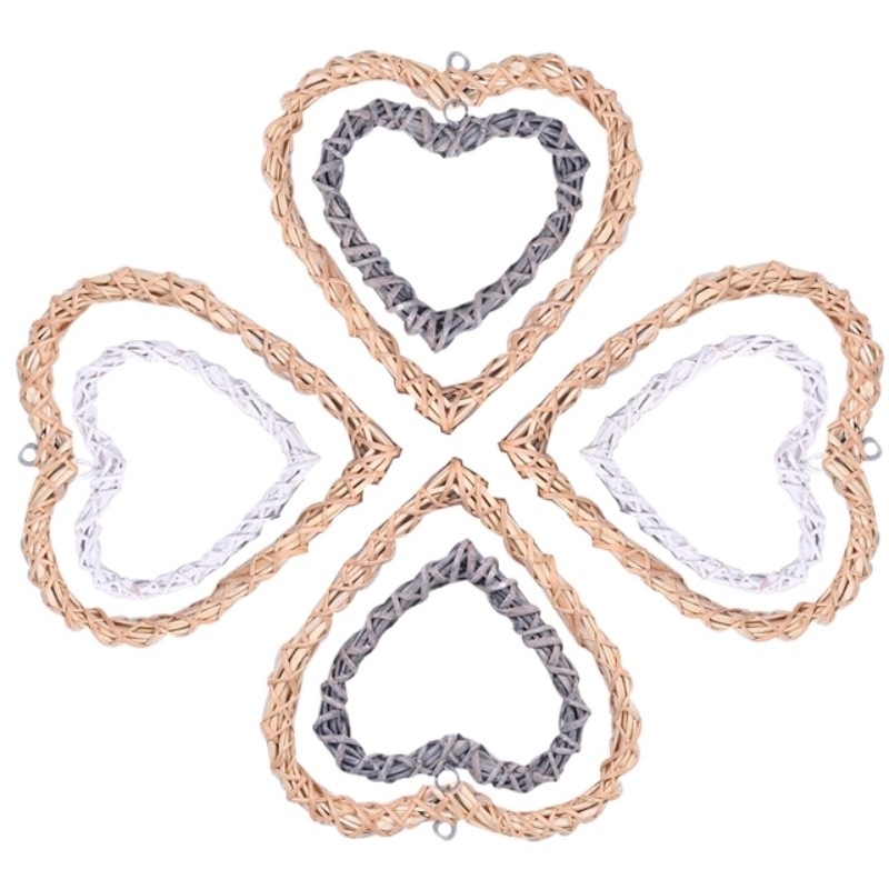 Umělecká kresba Willow Woven ve tvaru srdce