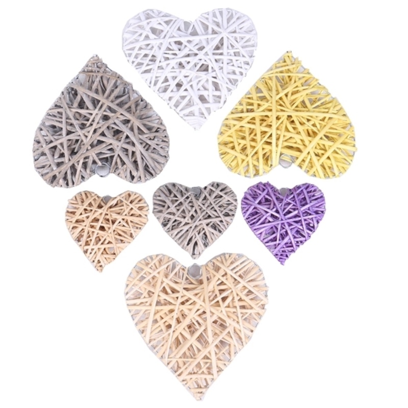Umělecká kresba Willow Woven ve tvaru srdce