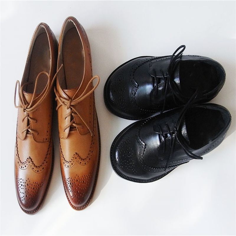 Dámské kožené boty Brogue
