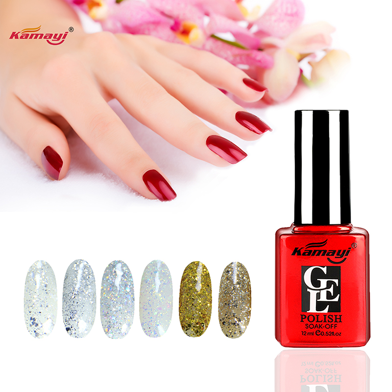 Kamayi vysoce kvalitní tovární cena nail art velkoobchod kamayi 400 barev namočte uv lak na nehty gely Sequins gel polish
