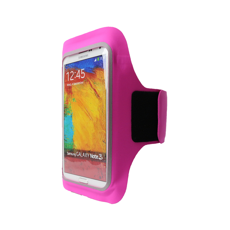 Rose Pink Unisex Sport Running Arm Bag Lycra Mobile Phone Armband