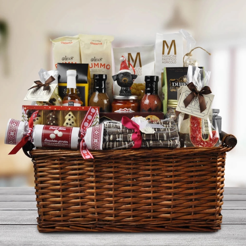 Vánoční dárkový koš