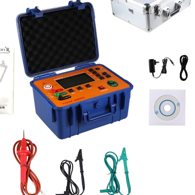 10KV vysokonapěťový digitální izolační tester na 1000 G Ohm s multimetrem s USB