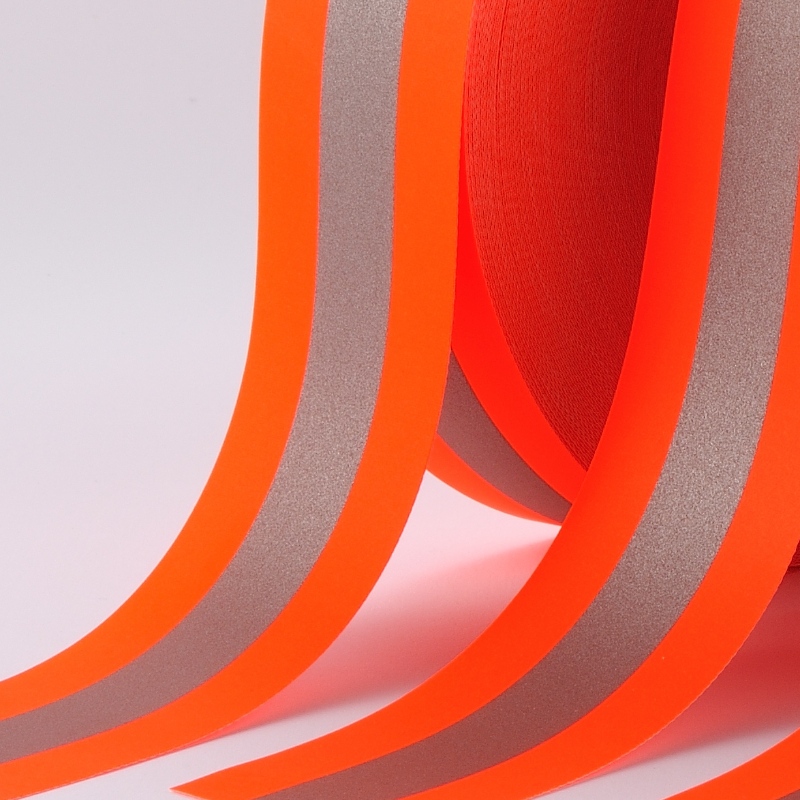 Y-7003 Flame retardant warning tape --Orange-Silver-Orange