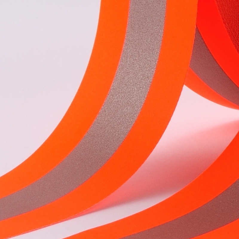 Y-7003 Flame retardant warning tape --Orange-Silver-Orange