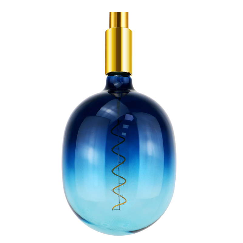 T180 EGG Gradient blue beautiful color and forme led spirálové žárovky