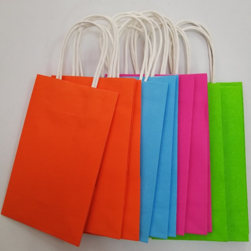 Eco Recycle Bag Take Away Food Balení Brown Craft Paper Bag s násady