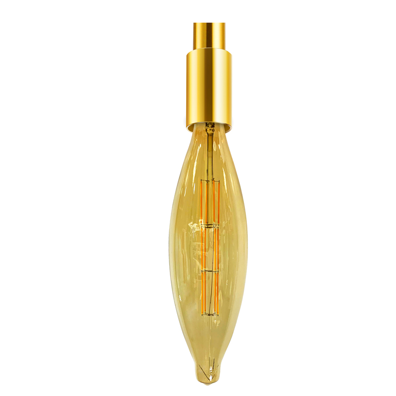 OL100 Amber 4 watty 200lumen led dimmable or non dimmable energy saving global soft filment light