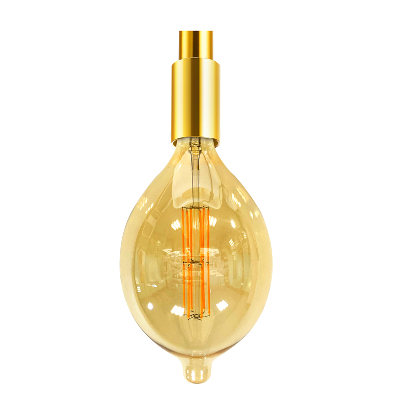 C115 Amber 3.3 watty 2100k 170 bederní žárovka na spirálové žárovce v kavárně