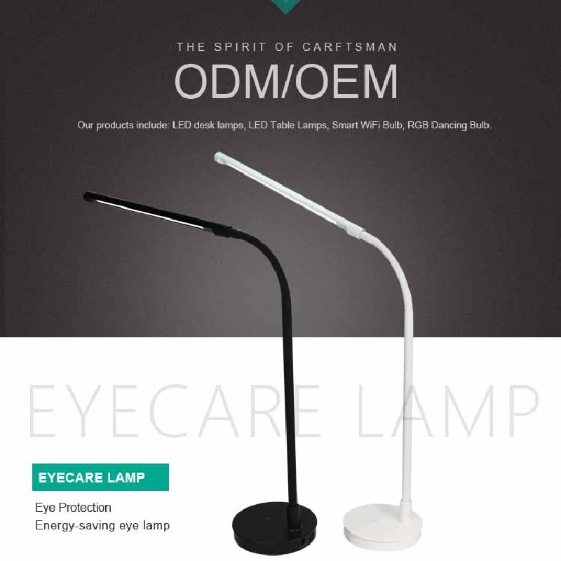 518 Nová stmívatelná stolní lampa ohebná žloutková led led lampa pro čtení pod čarou