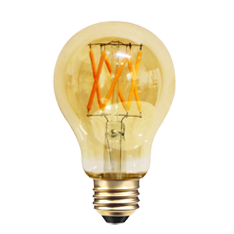 A60 Žlutá vrstva skla 2W 4W 6W 8W spirálová vlákna PANDANT Lamp