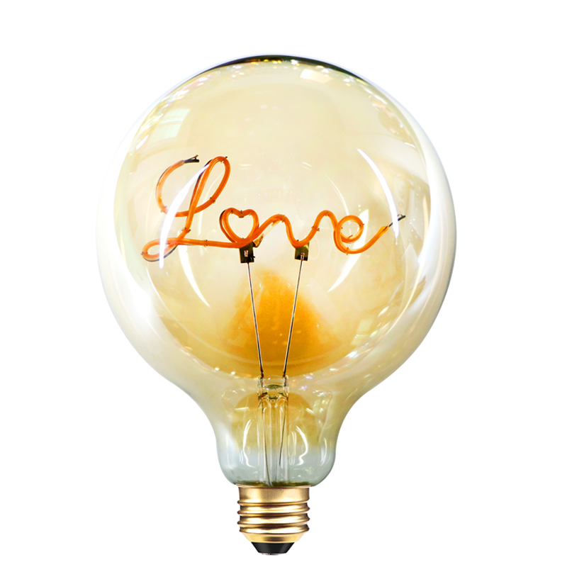 G125 Love gradient růžová 4w 200lumen DIY žárovka s měkkým vláknem
