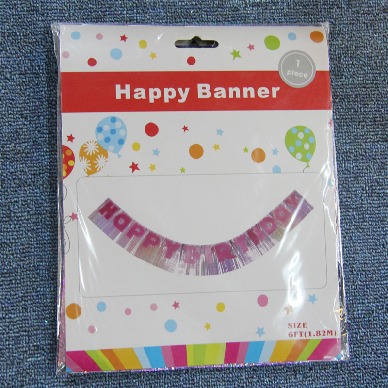 Banner foil s glitterem pro oslavné dekorace Happy Birthday for Child and Adult