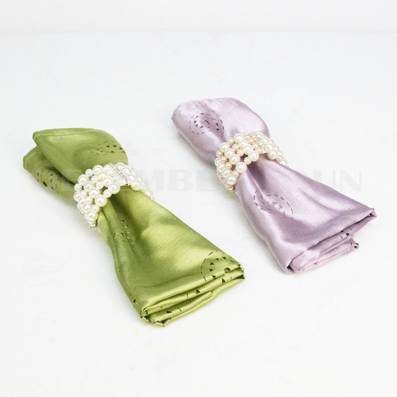 Velkoobchodní krásný lesklý perlový kroužek na ubrousky