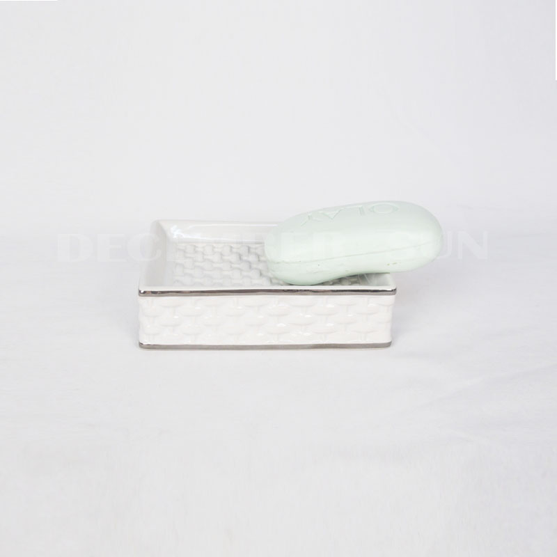 2020 Nejlepší cena příslušenství z bílé porcelánové bambusové tkané koupelny