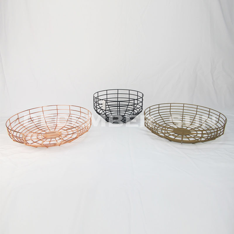 Kulatý ovocný kovový koš