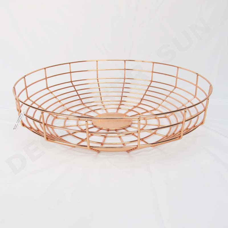 Kulatý ovocný kovový koš