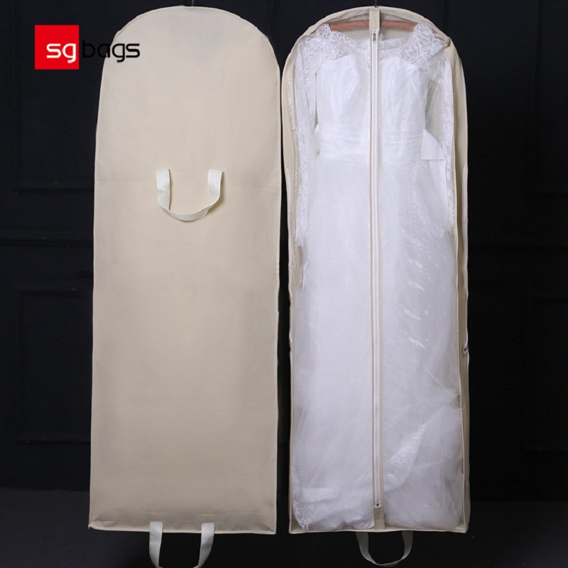 SGW05 Hot prodejní netkané skládací svatební šaty Cover Garment Bag for Dress
