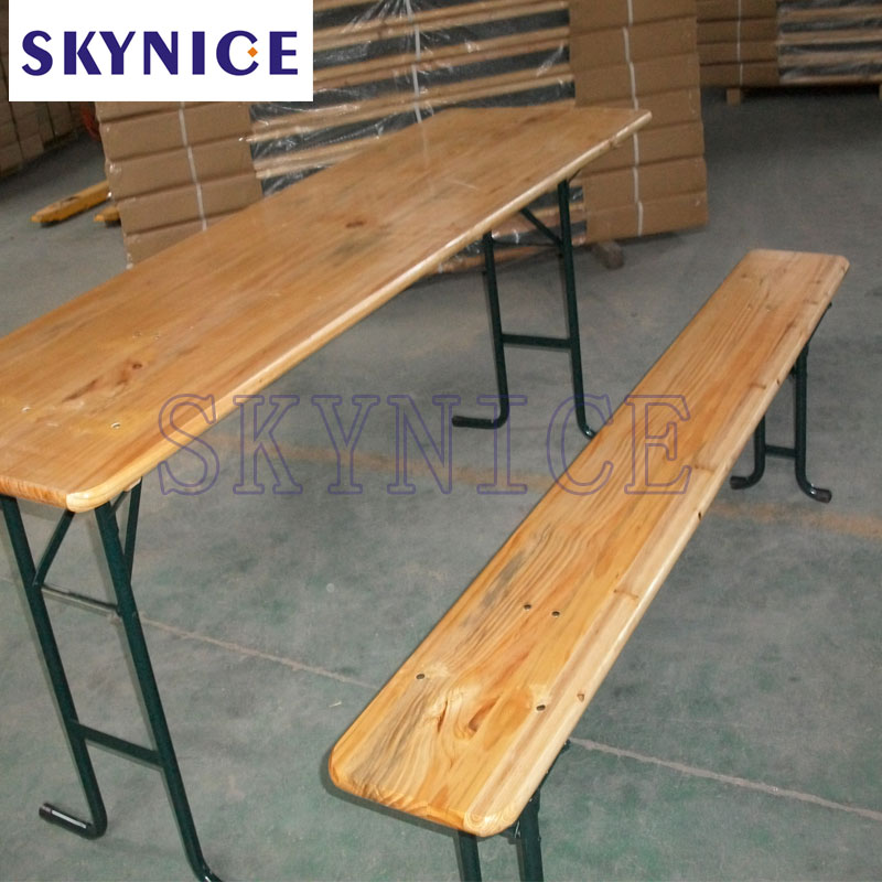 Dřevěná skládací lavice sada německý pivní stůl