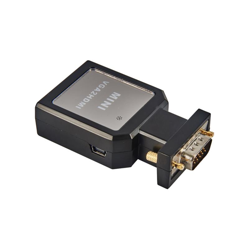 Kovové pouzdro MINI Size VGA + 3,5 mm převodník zvuku na HDMI