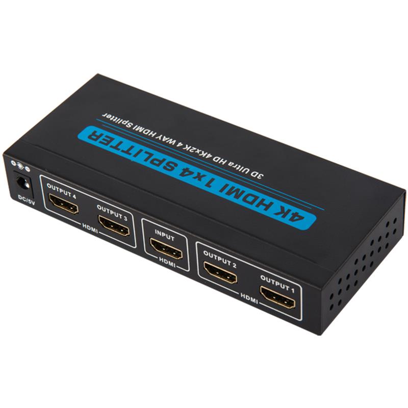 4K 4 porty HDMI 1x4 splitter podporuje 3D Ultra HD 4Kx2K / 30 Hz