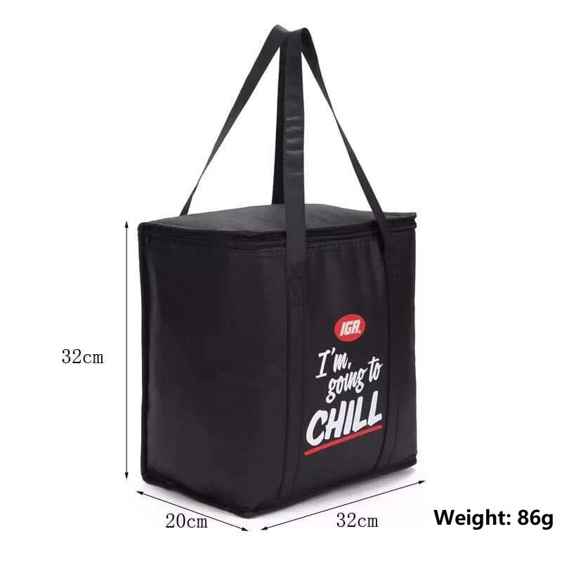 Propagační chladicí tašky SGC23, vlastní logo, přenosné netkané velké izolované izolační tote sáčky, termální obědové chladicí tašky