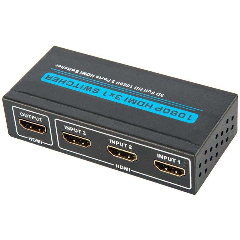 V1.3 HDMI 3x1 Switcher podporuje 3D Full HD 1080P