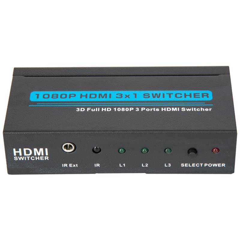 V1.3 HDMI 3x1 Switcher podporuje 3D Full HD 1080P