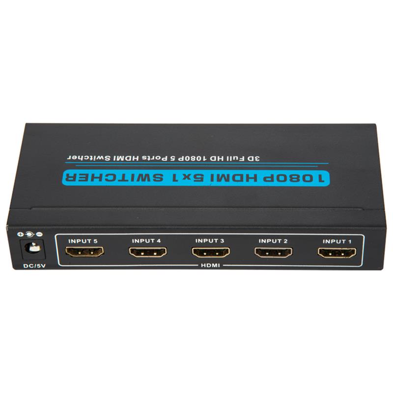 V1.3 HDMI 5x1 Switcher podporuje 3D Full HD 1080P