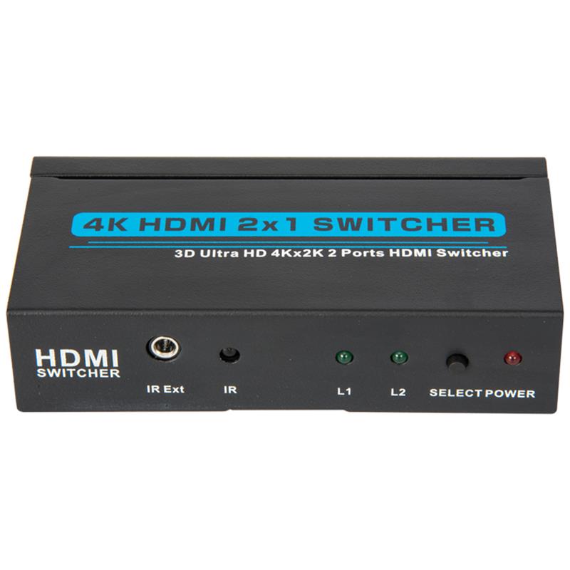 V1.4 4K / 30Hz HDMI 2x1 přepínač podporuje 3D Ultra HD 4K * 2K / 30Hz