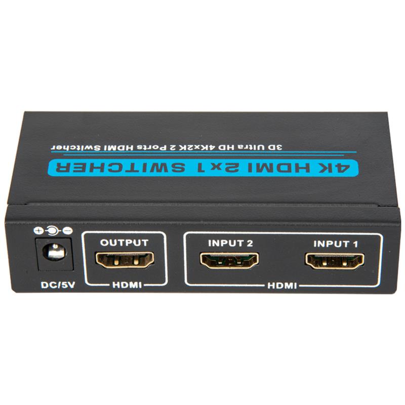 V1.4 4K / 30Hz HDMI 2x1 přepínač podporuje 3D Ultra HD 4K * 2K / 30Hz