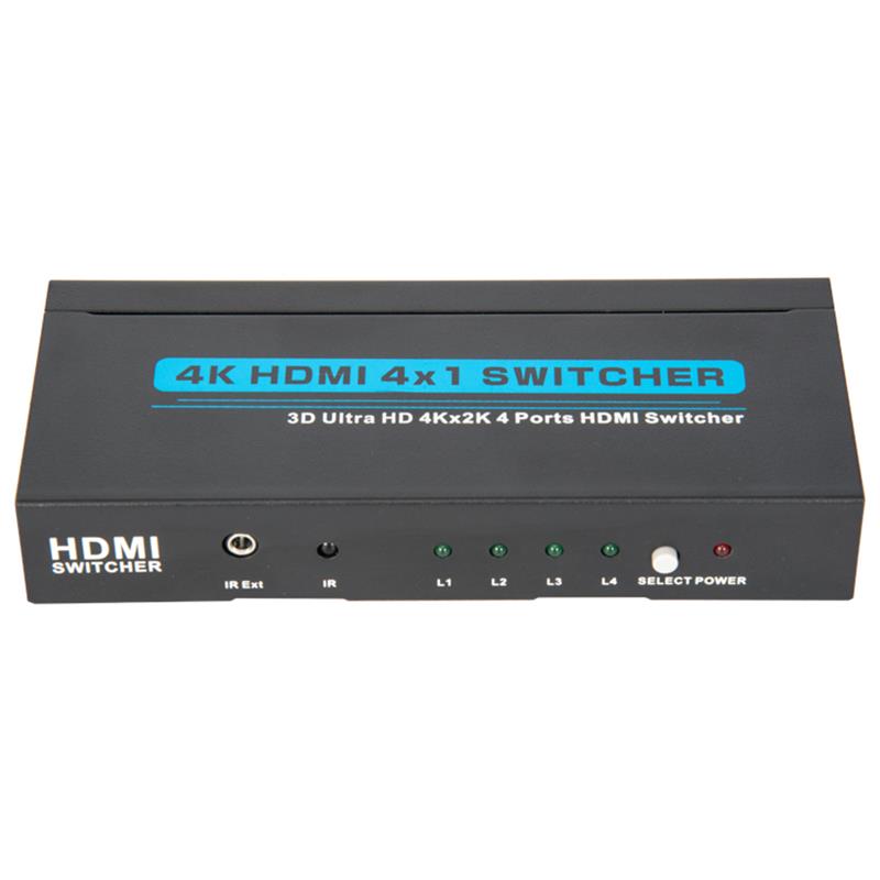 V1.4 4K / 30Hz HDMI 4x1 přepínač podporuje 3D Ultra HD 4K * 2K / 30Hz