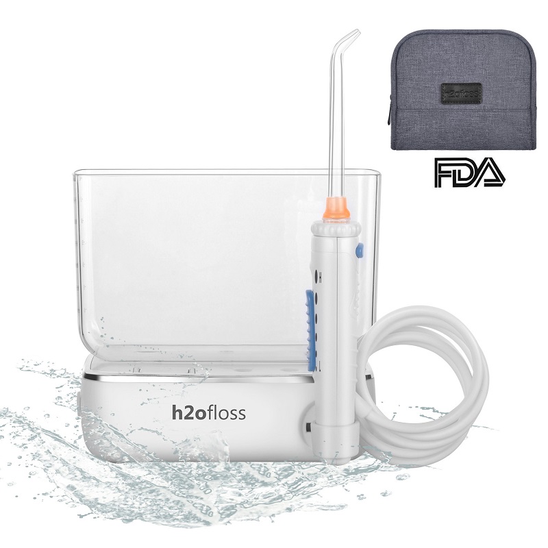 H2ofloss 174; Travel Water Dental Flosser Rechargeable and Cordless Oral Irrigator for Teeth Cleaning With 400ml Water Reservoir(HF-3)